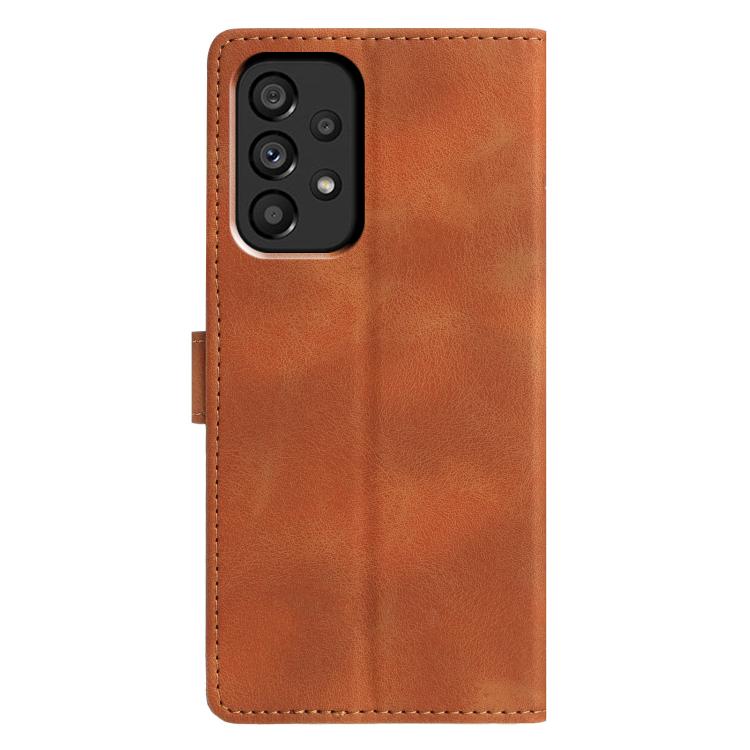 For Samsung Galaxy A53 Triangles Embossed Leather Phone Case