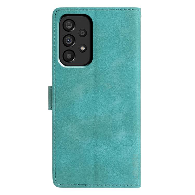 For Samsung Galaxy A53 Triangles Embossed Leather Phone Case