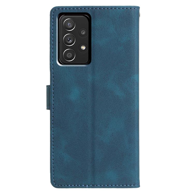 For Samsung Galaxy A72 4G / 5G Triangles Embossed Leather Phone Case