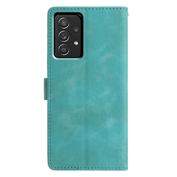 For Samsung Galaxy A73 Triangles Embossed Leather Phone Case