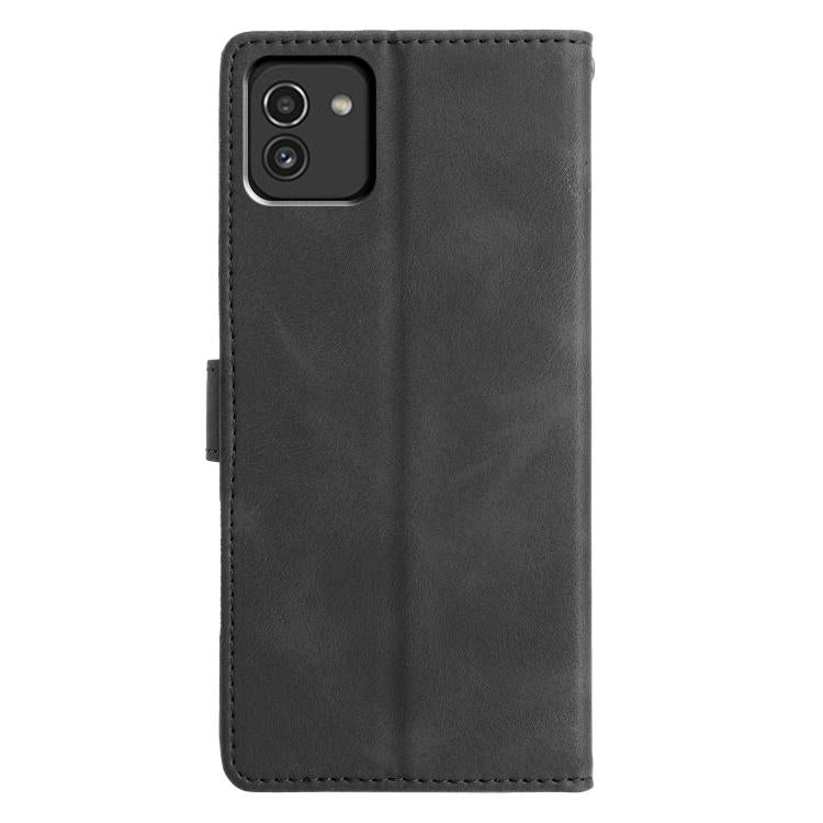 For Samsung Galaxy A03 164mm Triangles Embossed Leather Phone Case