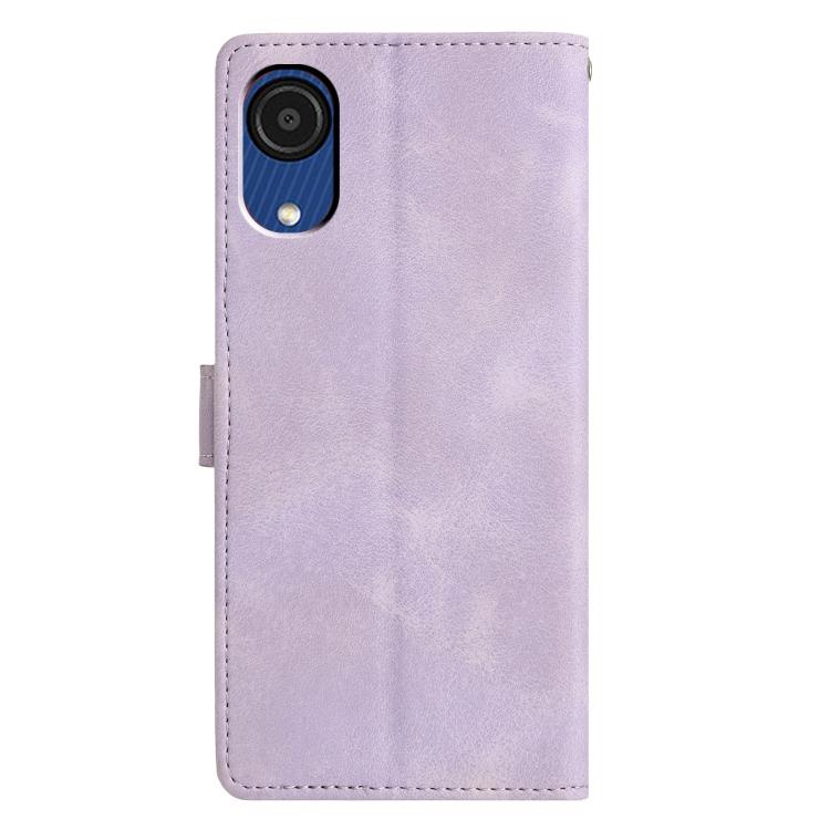 For Samsung Galaxy A03 Core Triangles Embossed Leather Phone Case