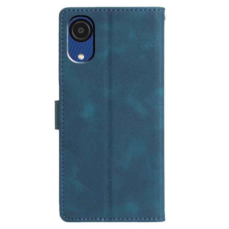 For Samsung Galaxy A03 Core Triangles Embossed Leather Phone Case