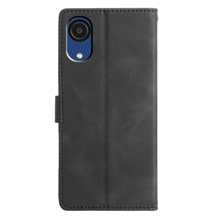 For Samsung Galaxy A03 Core Triangles Embossed Leather Phone Case