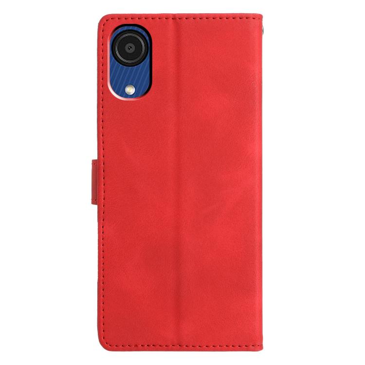 For Samsung Galaxy A03 Core Triangles Embossed Leather Phone Case