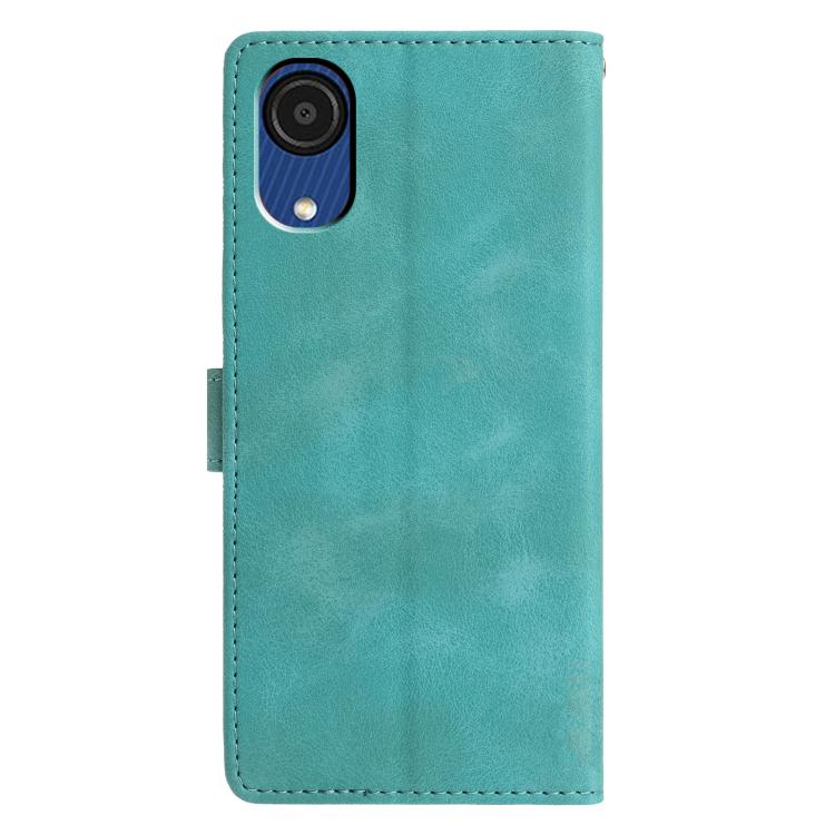 For Samsung Galaxy A03 Core Triangles Embossed Leather Phone Case