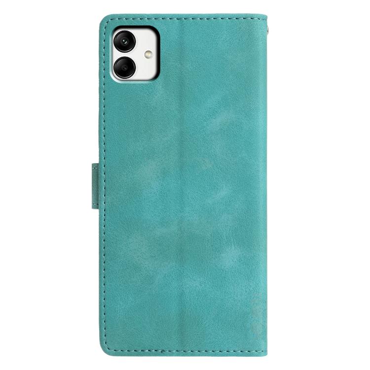 For Samsung Galaxy A04 Triangles Embossed Leather Phone Case