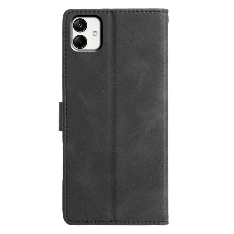For Samsung Galaxy A04e Triangles Embossed Leather Phone Case