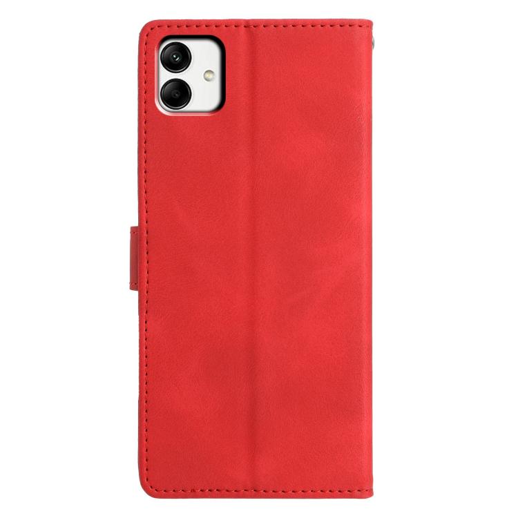For Samsung Galaxy A04e Triangles Embossed Leather Phone Case