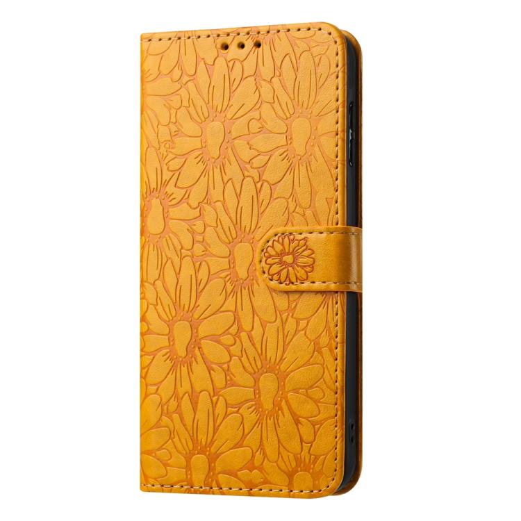 For Samsung Galaxy S24 / S25 5G Daisy Embossed Leather Phone Case