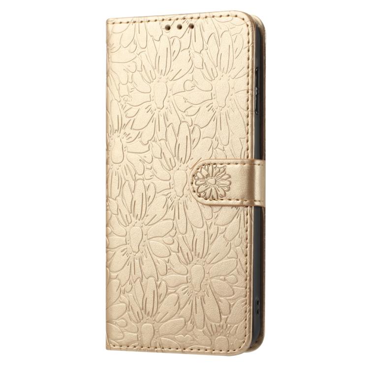 For Samsung Galaxy S24 / S25 5G Daisy Embossed Leather Phone Case