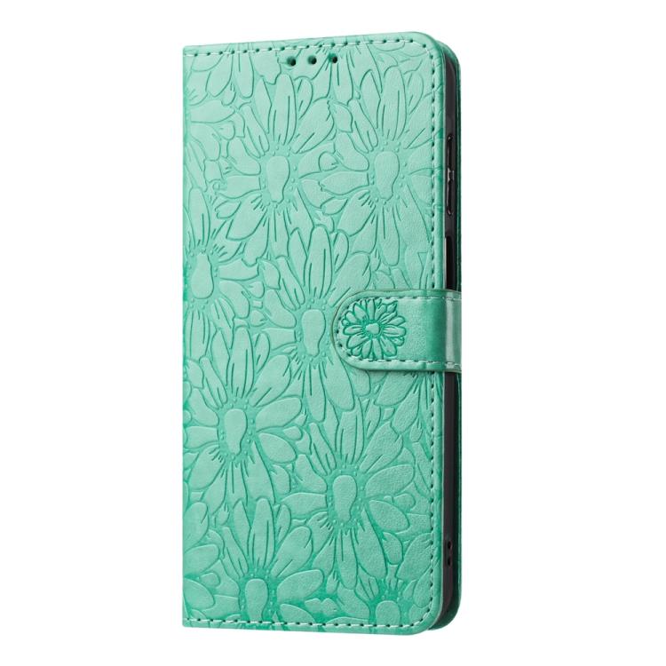 For Samsung Galaxy S24 FE 5G Daisy Embossed Leather Phone Case