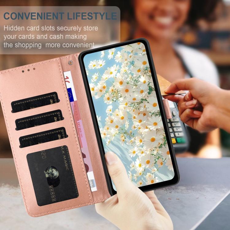 For Samsung Galaxy A72 Daisy Embossed Leather Phone Case