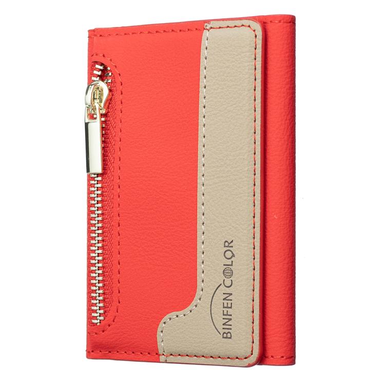 Zipper Leather Horizontal Magnetic Wallet Card Bag Case
