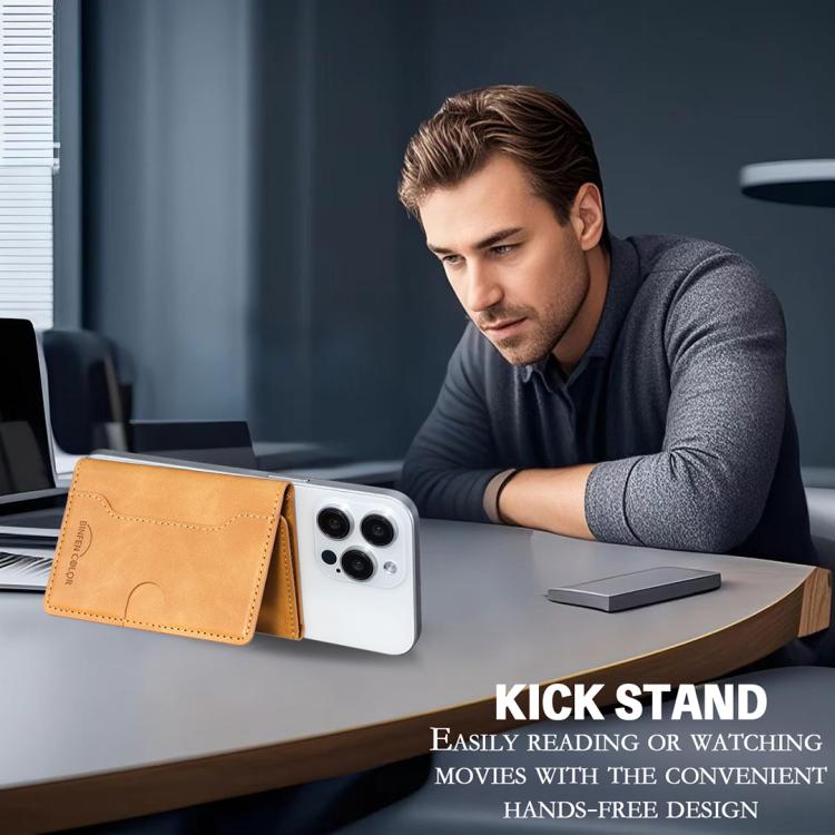 Oily Leather Horizontal Magnetic Wallet Card Bag Case