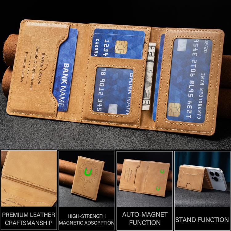Oily Leather Horizontal Magnetic Wallet Card Bag Case