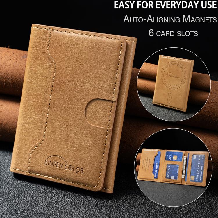 Oily Leather Horizontal Magnetic Wallet Card Bag Case