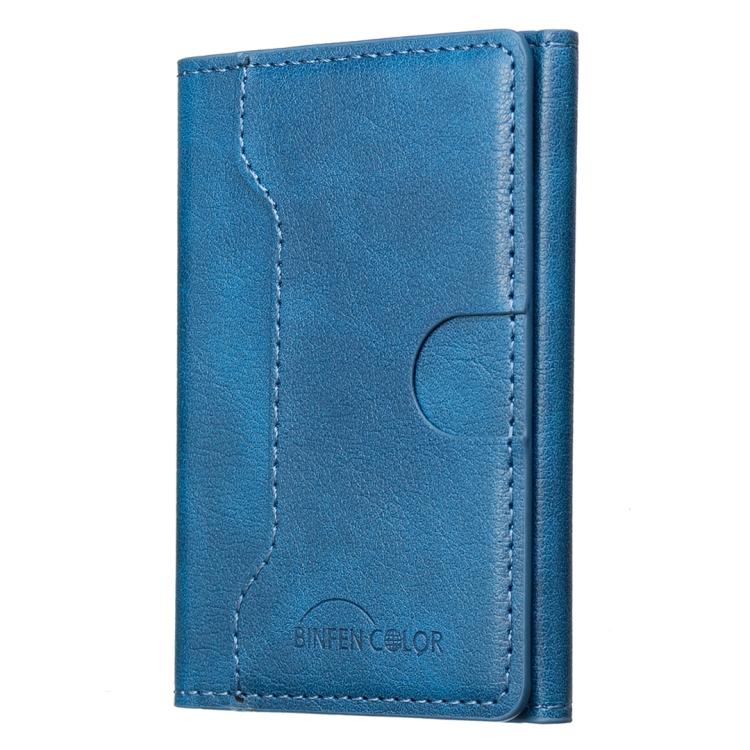 Oily Leather Horizontal Magnetic Wallet Card Bag Case