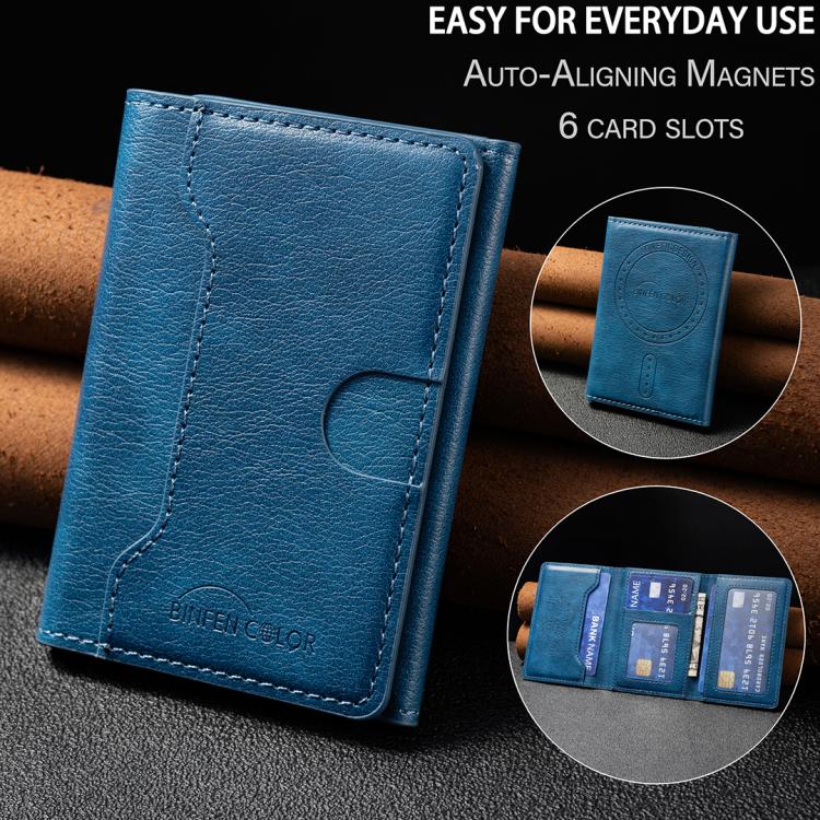 Oily Leather Horizontal Magnetic Wallet Card Bag Case
