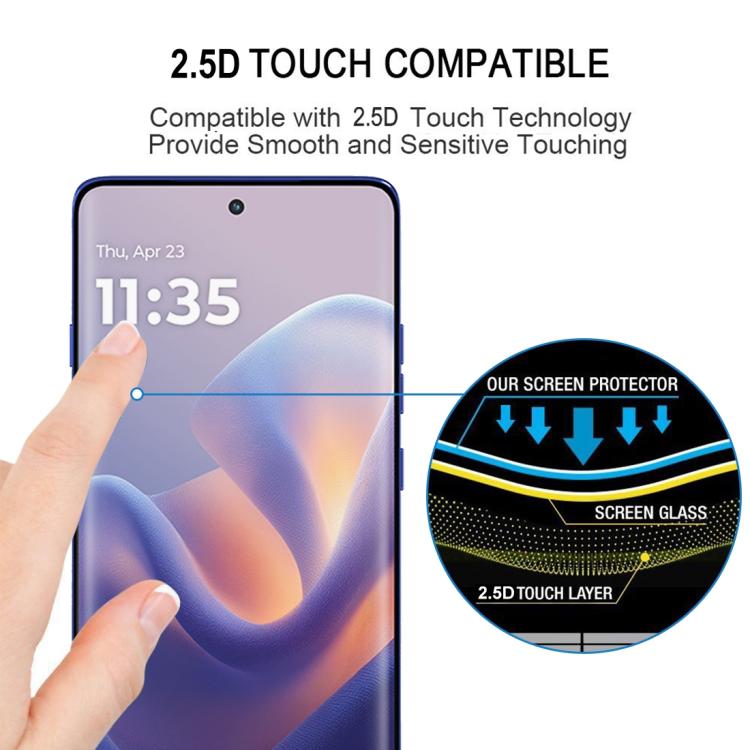 For Motorola Edge 60 Pro 10pcs 3D Curved Edge Full Screen Tempered Glass Film