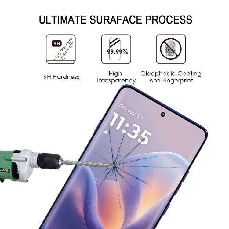 For Motorola Edge 60 Pro 10pcs 3D Curved Edge Full Screen Tempered Glass Film