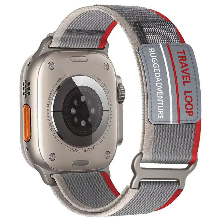 For Apple Watch 42mm / 41mm / 40mm / 38mm xDfind Double Section Metal Buckle Loop Nylon Braided Watch Band