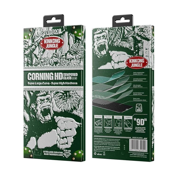 For iPhone 16 Pro WK WTP-102 Jungle Series Kinkong Corning 9D Curved HD Tempered Glass Film