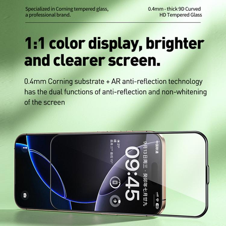 For iPhone 15 Pro Max WK WTP-102 Jungle Series Kinkong Corning 9D Curved HD Tempered Glass Film