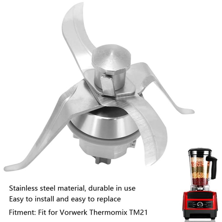 For Thermomix TM21 Stainless Steel Blender Blade - Silver