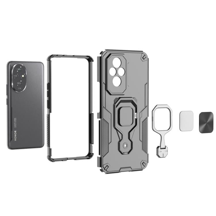 For Honor 200 Metal Kickstand TPU Hybrid PC Phone Case