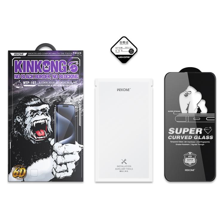 For iPhone 13 Pro Max / 14 Plus WK WTP-107 Kings KinKong 0.33mm 6D Curved HD Tempered Glass Film, No Black Frame