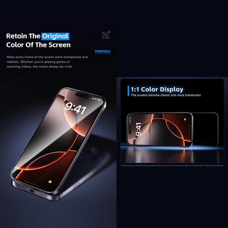 For iPhone 15 Pro Max WK WTP-115 Easy Install 6D Curved Ultra-Fine Edge HD Tempered Glass Film