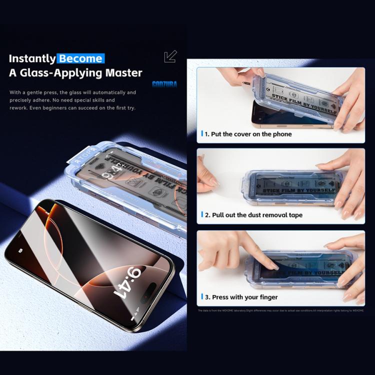 For iPhone 12 Pro Max WK WTP-115 Easy Install 6D Curved Ultra-Fine Edge HD Tempered Glass Film
