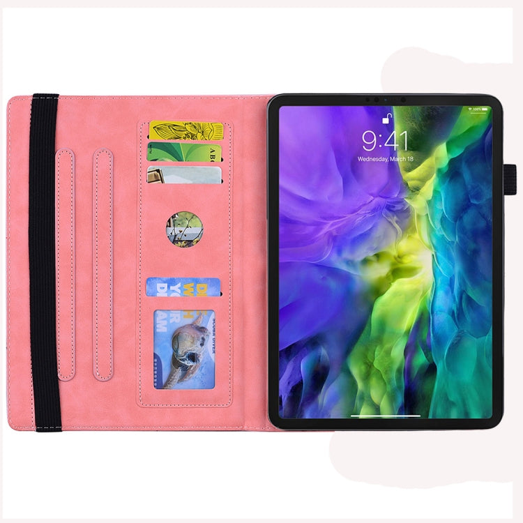 For iPad Air 2022 / 2020 10.9 Calf Texture Embossed Horizontal Flip Leather Case with Holder & Card Slots & Photo Frame