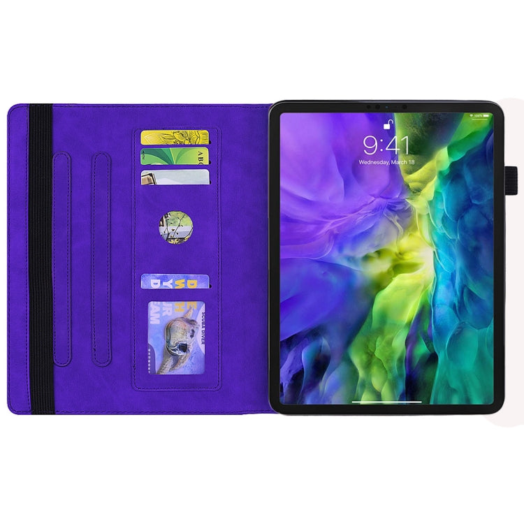 For iPad Air 2022 / 2020 10.9 Calf Texture Embossed Horizontal Flip Leather Case with Holder & Card Slots & Photo Frame