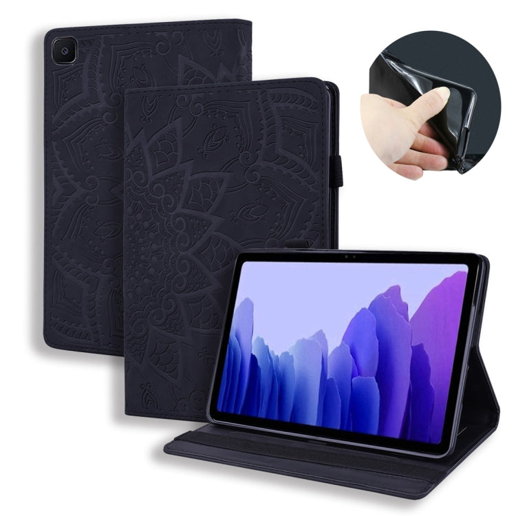 For Samsung Galaxy Tab A7 10.4 (2020) Calf Texture Embossed Horizontal Flip Leather Case with Holder & Card Slots & Photo Frame
