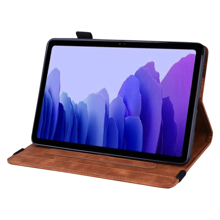 For Samsung Galaxy Tab A7 10.4 (2020) Calf Texture Embossed Horizontal Flip Leather Case with Holder & Card Slots & Photo Frame