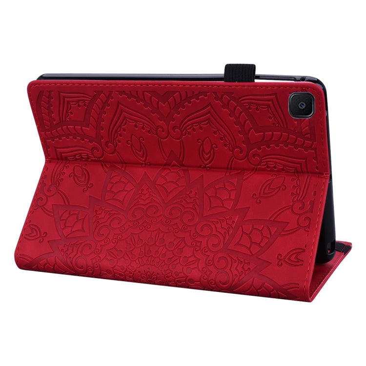 For Samsung Galaxy Tab A7 10.4 (2020) Calf Texture Embossed Horizontal Flip Leather Case with Holder & Card Slots & Photo Frame