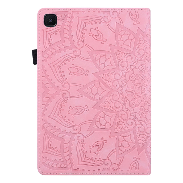 For Samsung Galaxy Tab A7 10.4 (2020) Calf Texture Embossed Horizontal Flip Leather Case with Holder & Card Slots & Photo Frame