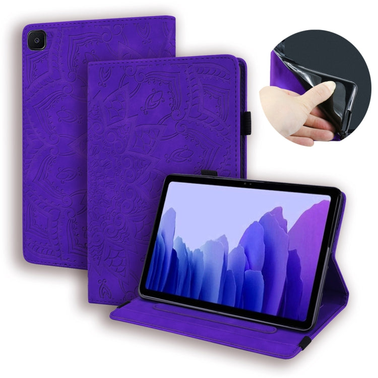 For Samsung Galaxy Tab A7 10.4 (2020) Calf Texture Embossed Horizontal Flip Leather Case with Holder & Card Slots & Photo Frame