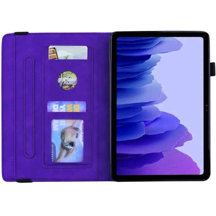 For Samsung Galaxy Tab A7 10.4 (2020) Calf Texture Embossed Horizontal Flip Leather Case with Holder & Card Slots & Photo Frame