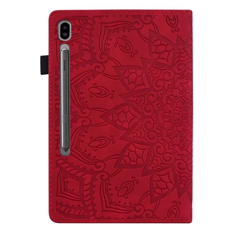 For Samsung Galaxy Tab S8 / Galaxy Tab S7 Calf Texture Embossed Horizontal Flip Leather Case with Holder & Card Slots & Photo Frame