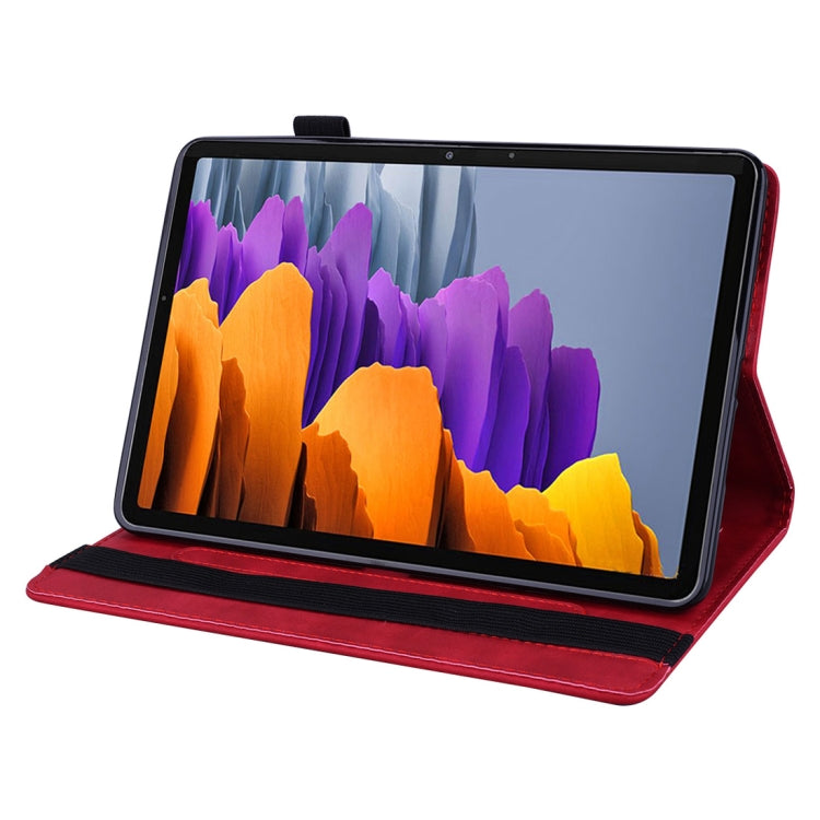 For Samsung Galaxy Tab S8 / Galaxy Tab S7 Calf Texture Embossed Horizontal Flip Leather Case with Holder & Card Slots & Photo Frame
