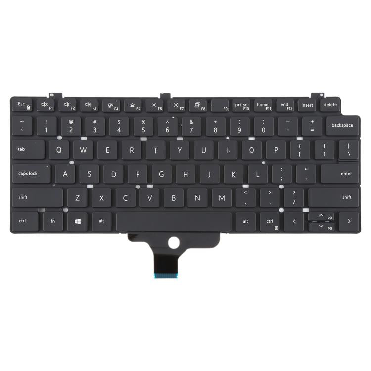 US Version Backlit Laptop Keyboard for Dell LATITUDE P33S 13-7300 7310 - Black