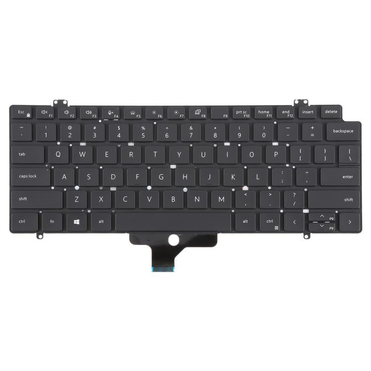 US Version Backlit Laptop Keyboard for Dell Latitude 7410 7410 2in1 P131G P119G - Black