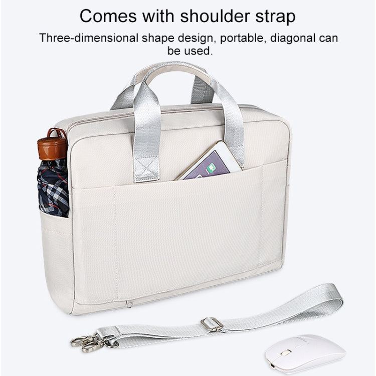 DJ09 Handheld Shoulder Briefcase Sleeve Carrying Storage Bag with Shoulder Strap for 13.3 inch Laptop