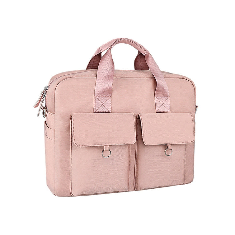 DJ09 Handheld Shoulder Briefcase Sleeve Carrying Storage Bag with Shoulder Strap for 15.6 inch Laptop