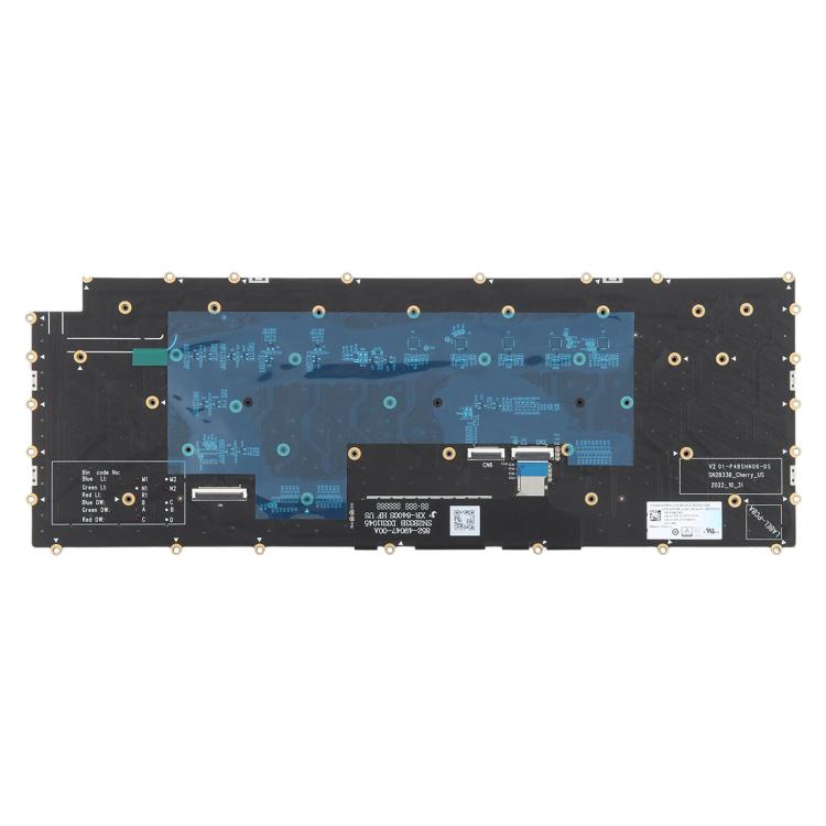 US Version RGB Backlit Laptop Mechanical Keyboard for DELL M16 R1 X16 R1 R2 W0X5N5 - Black