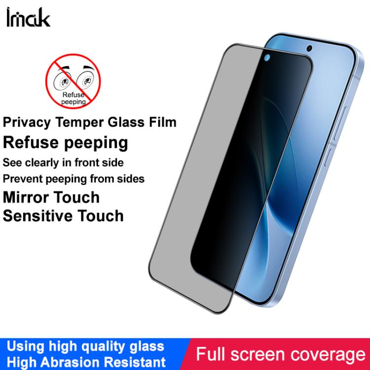 For vivo Z11 Turbo 5G imak HD Full Screen Privacy Tempered Glass Protective Film
