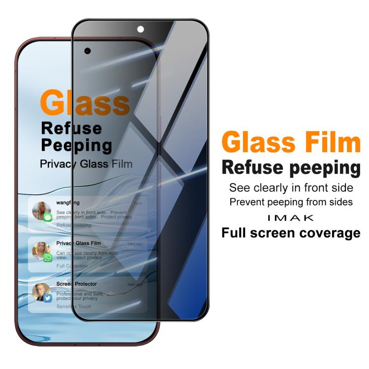 For vivo V70 5G / V70 Elite 5G imak HD Full Screen Privacy Tempered Glass Protective Film